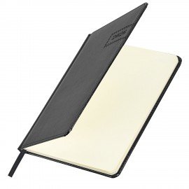 Еженедельник датированный 2026 А5 145х215мм BRAUBERG Imperial, под кожу, черный, 117175