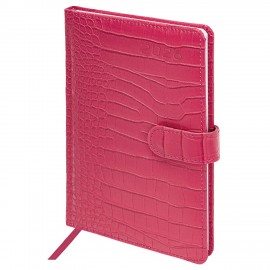 Еженедельник датированный 2026 А5 145х215мм BRAUBERG Party, под кожу, розовый, 117176