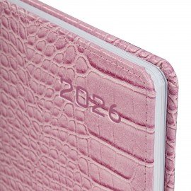 Еженедельник датированный 2026 А5 145х215мм BRAUBERG Party, под кожу, коралловый, 117178