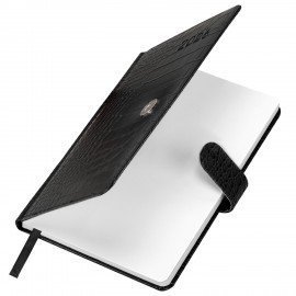 Еженедельник датированный 2026 А5 145х215мм BRAUBERG Party, под кожу, черный, 117180