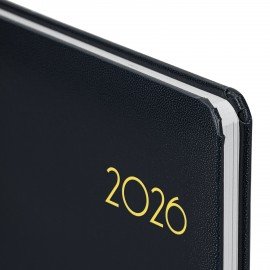 Еженедельник датированный 2026 А5 145х215мм BRAUBERG Select, балакрон, черный, 117182