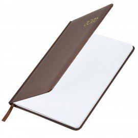 Еженедельник датированный 2026 А5 145х215мм BRAUBERG Select, балакрон, коричневый, 117183
