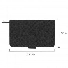 Еженедельник датированный 2026 МАЛЫЙ ФОРМАТ 95х155мм А6 BRAUBERG Augustus, под кожу, черный, 117186