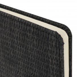 Еженедельник датированный 2026 МАЛЫЙ ФОРМАТ 95х155мм А6 BRAUBERG Augustus, под кожу, черный, 117186