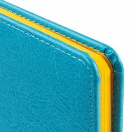 Еженедельник датированный 2026 МАЛЫЙ ФОРМАТ 95х155мм А6 BRAUBERG Rainbow, под кожу, бирюза, 117189