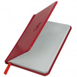 Еженедельник датированный 2026 МАЛЫЙ ФОРМАТ 95х155мм А6 BRAUBERG Rainbow, под кожу, красный, 117190