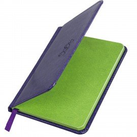 Еженедельник датированный 2026 МАЛЫЙ ФОРМАТ 95х155мм А6 BRAUBERG Rainbow, под кожу, сиреневый, 117191