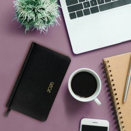 Еженедельник датированный 2026 МАЛЫЙ ФОРМАТ 95х155мм А6 BRAUBERG Select, балакрон, черный, 117193