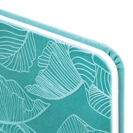 Еженедельник датированный 2026 МАЛЫЙ ФОРМАТ 95х155мм А6 BRAUBERG Foliage, под кожу, бирюза, 117197