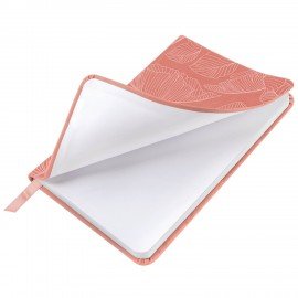 Еженедельник датированный 2026 МАЛЫЙ ФОРМАТ 95х155мм А6 BRAUBERG Foliage, под кожу, розовый, 117199