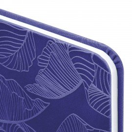 Еженедельник датированный 2026 МАЛЫЙ ФОРМАТ 95х155мм А6 BRAUBERG Foliage, под кожу, сиреневый, 117201