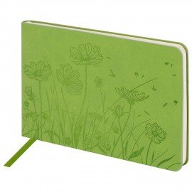 Еженедельник датированный 2026 МАЛЫЙ ФОРМАТ 105х160мм А6 BRAUBERG Imprint, тиснение, зеленый, 117212