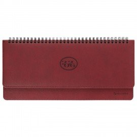 Планинг датированный 2026 305х140мм BRAUBERG Favorite, под кожу, бордовый, 117220