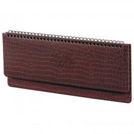 Планинг датированный 2026 305х140мм BRAUBERG Comodo, под кожу, темно-коричневый, 117222