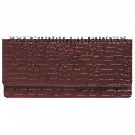 Планинг датированный 2026 305х140мм BRAUBERG Comodo, под кожу, темно-коричневый, 117222