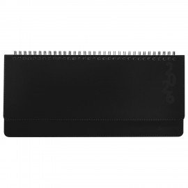 Планинг датированный 2026 305х140мм BRAUBERG Up, под кожу, черный, 117234