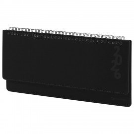 Планинг датированный 2026 305х140мм BRAUBERG Up, под кожу, черный, 117234