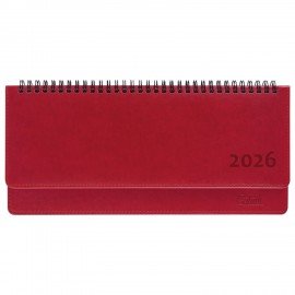 Планинг датированный 2026 305х140мм GALANT Ritter, под кожу, красный, 117237