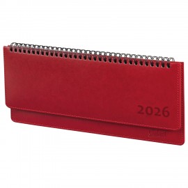 Планинг датированный 2026 305х140мм GALANT Ritter, под кожу, красный, 117237