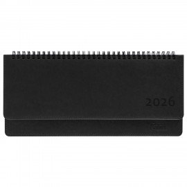 Планинг датированный 2026 305x140 мм GALANT "Ritter", под кожу, черный, 117238