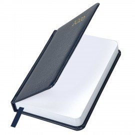 Ежедневник датированный 2026 МАЛЫЙ ФОРМАТ 100х150мм А6, BRAUBERG Select, балакрон, темно-синий, 117259