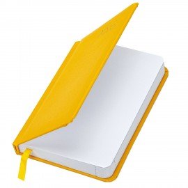 Ежедневник датированный 2026 МАЛЫЙ ФОРМАТ 100х150мм А6, BRAUBERG Select, балакрон, желтый, 117261