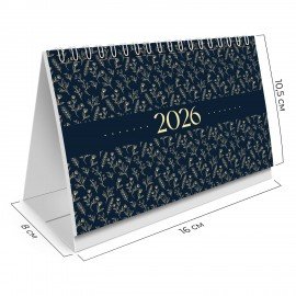 Календарь-домик настольный на гребне с бегунком, 2026г, BRAUBERG, 160х105мм, Паттерн, 117270