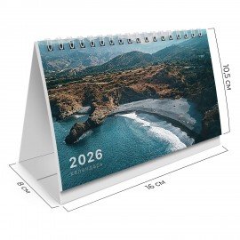 Календарь-домик настольный на гребне с бегунком, 2026г, BRAUBERG, 160х105мм, Морской пейзаж, 117271