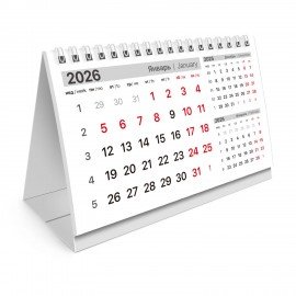 Календарь-домик настольный на гребне с бегунком, 2026г, BRAUBERG, 160х105мм, Туман, 117272