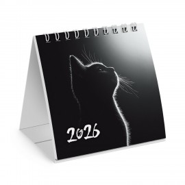 Календарь-домик настольный на гребне, 2026г, BRAUBERG, 101х101мм, Милый котик, 117281