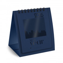 Календарь-домик настольный на гребне, 2026г, BRAUBERG, 110х120мм, ТЕМНО-СИНИЙ, 117283