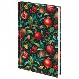 Ежедневник датированный 2026 145х215мм, А5, STAFF, ламинированная обложка, "Гранаты", 117312