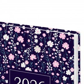 Ежедневник датированный 2026 145х215мм, А5, STAFF, ламинированная обложка, "Flowers", 117318