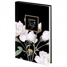 Ежедневник датированный 2026 145х215мм, А5, STAFF, ламинированная обложка, Розы, 117322