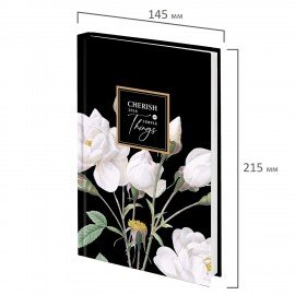 Ежедневник датированный 2026 145х215мм, А5, STAFF, ламинированная обложка, Розы, 117322