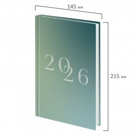 Ежедневник датированный 2026 145х215мм, А5, STAFF, ламинированная обложка, 2026, 117323