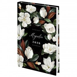 Ежедневник датированный 2026 145х215мм, А5, STAFF, ламинированная обложка, Магнолия, 117326