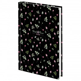 Ежедневник датированный 2026 145х215мм, А5, STAFF, ламинированная обложка, Flower pattern, 117327
