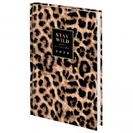 Ежедневник датированный 2026 145х215мм, А5, STAFF, ламинированная обложка, Leopard, 117328