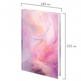 Ежедневник датированный 2026 145х215мм, А5, STAFF, ламинированная обложка, Delicate, 117330
