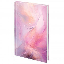 Ежедневник датированный 2026 145х215мм, А5, STAFF, ламинированная обложка, Delicate, 117330