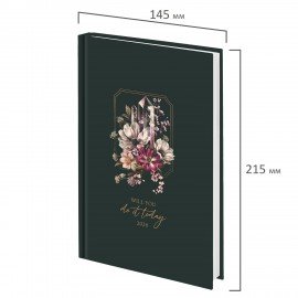 Ежедневник датированный 2026 145х215мм, А5, STAFF, ламинированная обложка, Crystal, 117331