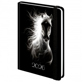 Ежедневник датированный 2026 с резинкой 145х203 мм, А5, BRAUBERG, твердый, "Символ года", 117335