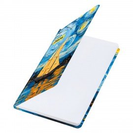 Ежедневник датированный 2026 с резинкой 145х203 мм, А5, BRAUBERG, твердый, фольга, "Живопись", 117342