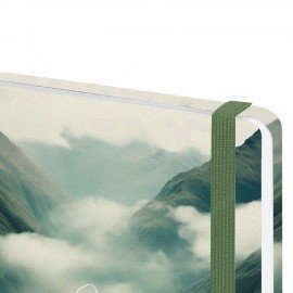 Ежедневник датированный 2026 с резинкой 145х203 мм, А5, BRAUBERG, твердый, фольга, "Спокойствие", 117343