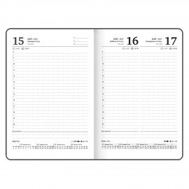 Ежедневник датированный 2026 с резинкой 145х203 мм, А5, BRAUBERG твердый, фольга, "Лаванда", 117344