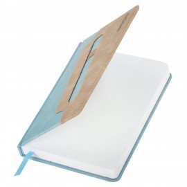 Ежедневник датированный 2026 А5 138x213мм BRAUBERG Assistant, под кожу, держатель, синий, 117375