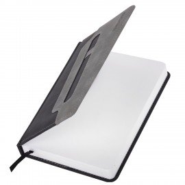 Ежедневник датированный 2026 А5 138x213мм BRAUBERG Assistant, под кожу, держатель, черный, 117376