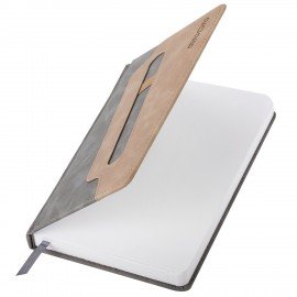 Ежедневник датированный 2026 А5 138x213мм BRAUBERG Assistant, под кожу, держатель, серый, 117378