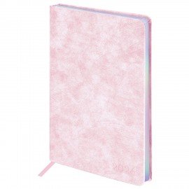 Ежедневник датированный 2026 А5 138х213мм BRAUBERG Ice, под кожу, розовый, 117390